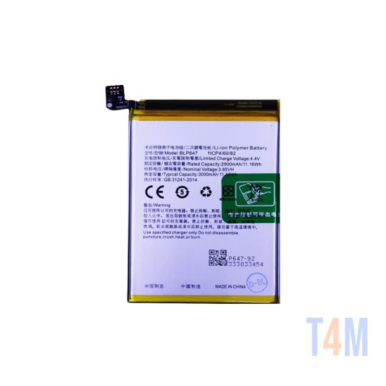 Battery BLP647 For Oppo A79 3000mah 